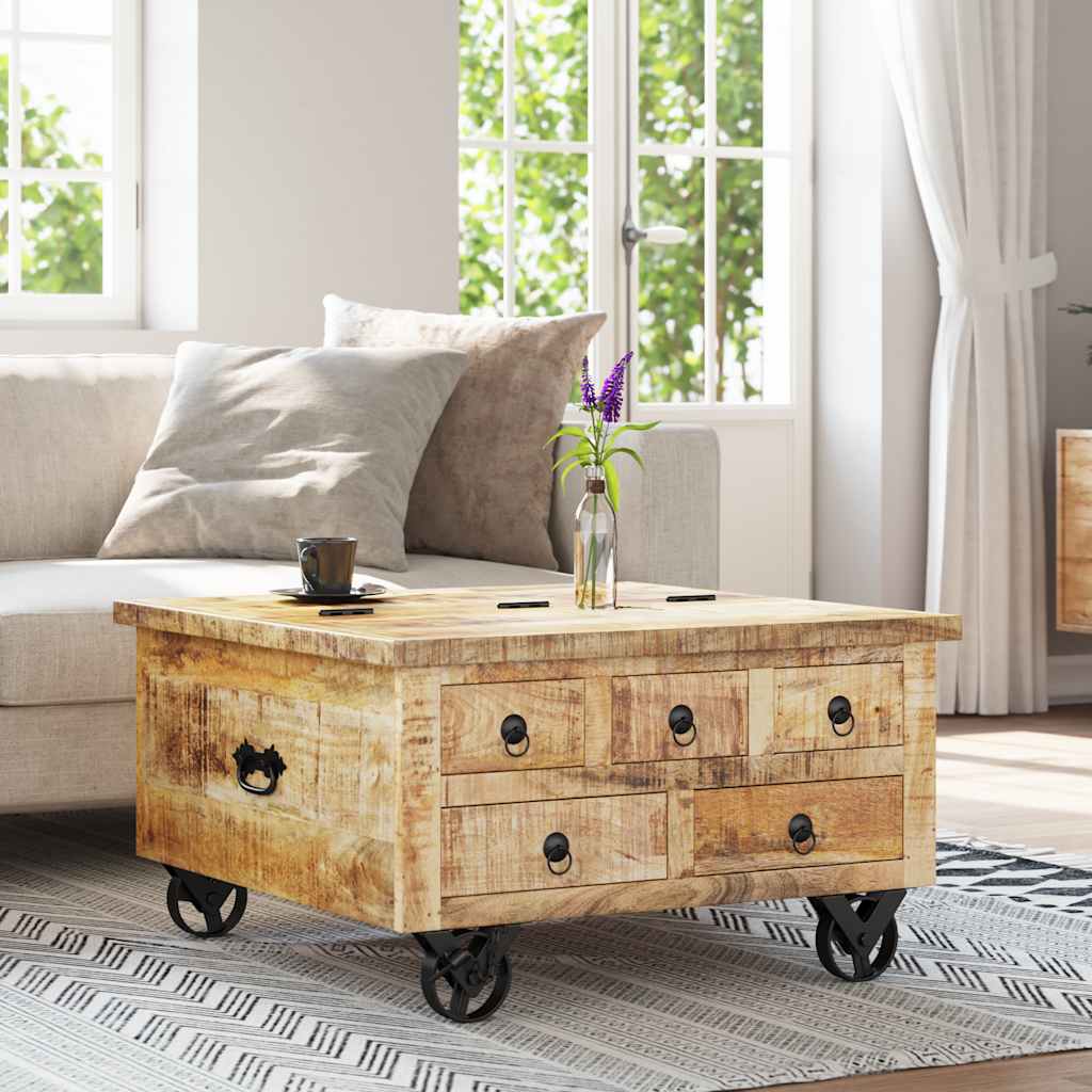 vidaXL Couchtisch Altholz 70x70x38 cm