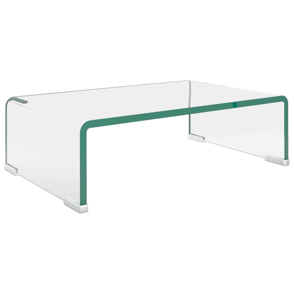vidaXL TV-Tisch/Bildschirmerhöhung Glas Transparent 40x25x11 cm