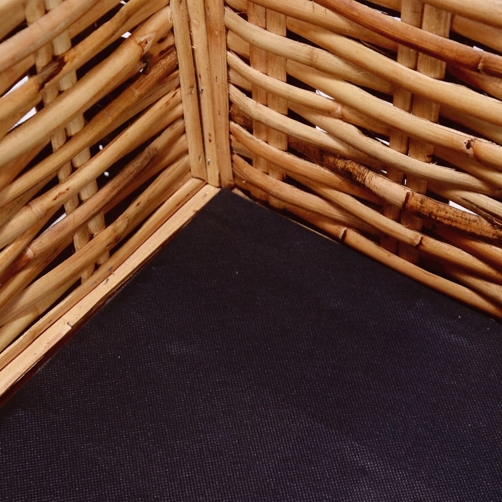 vidaXL 2-Sitzer-Sofa Natürliches Rattan