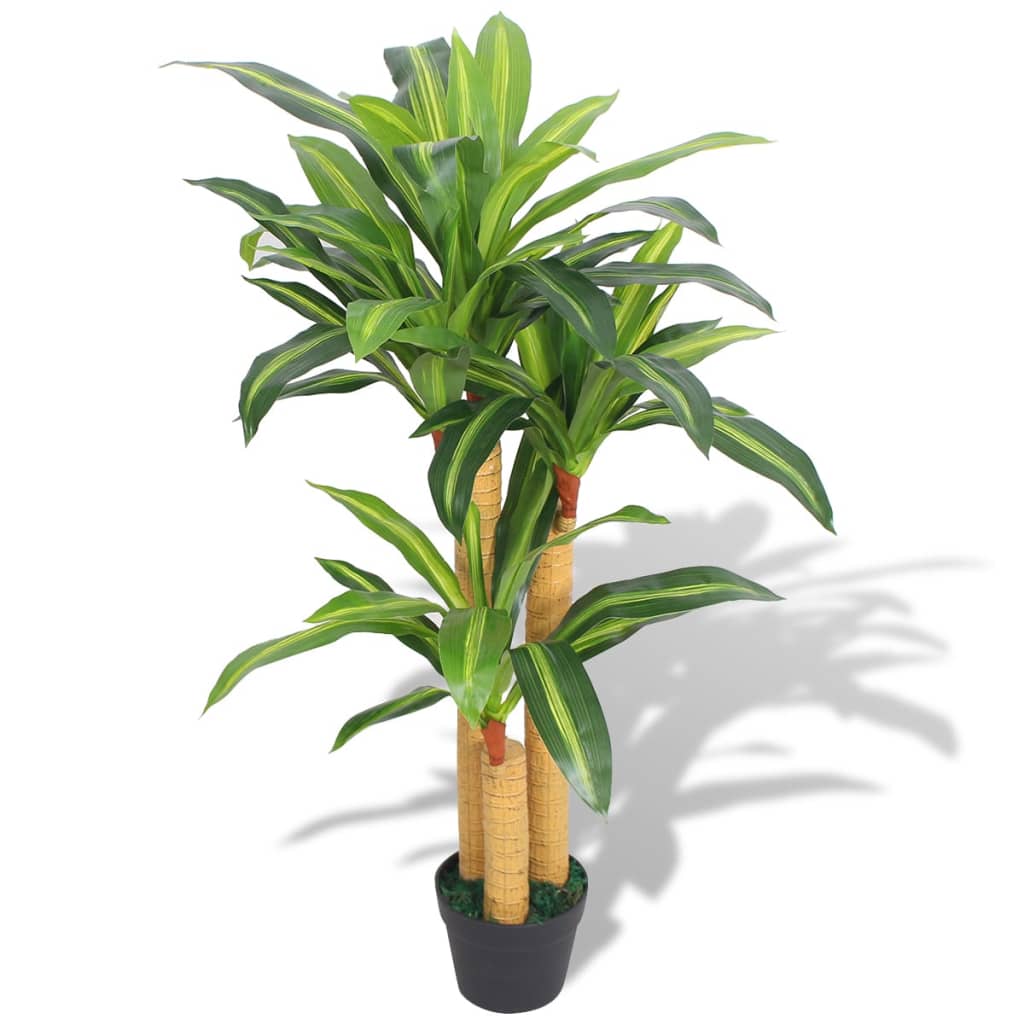 vidaXL Künstliche Sansevieria Bogenhanf mit Topf 90 cm Grün