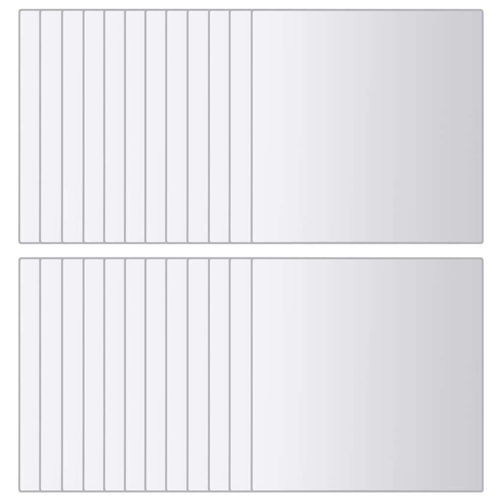 vidaXL 24-tlg. Spiegelfliesen-Set Quadratisch Glas