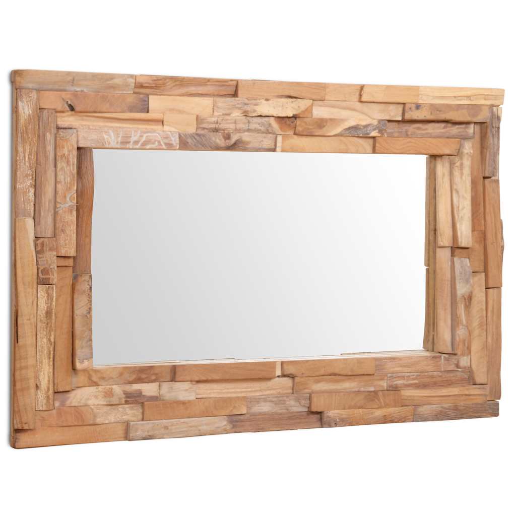 vidaXL Dekorativer Spiegel Teak 60 x 60 cm Quadratisch