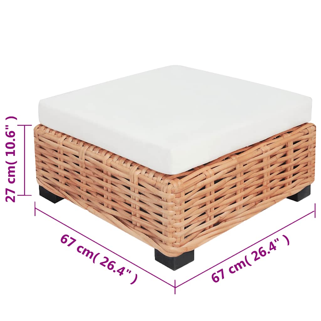 vidaXL Sofagarnitur 27-tlg. Natürliches Rattan