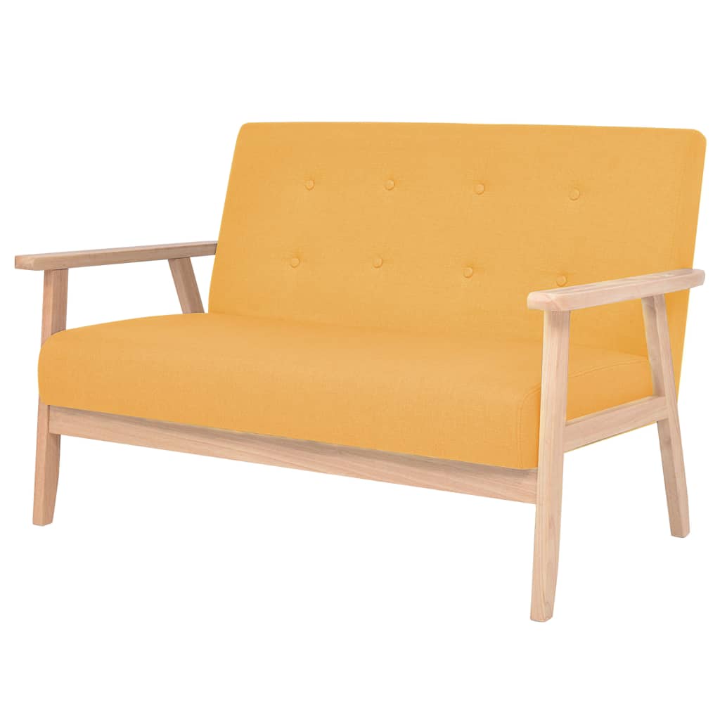 vidaXL 2-Sitzer-Sofa Stoff Hellgrau
