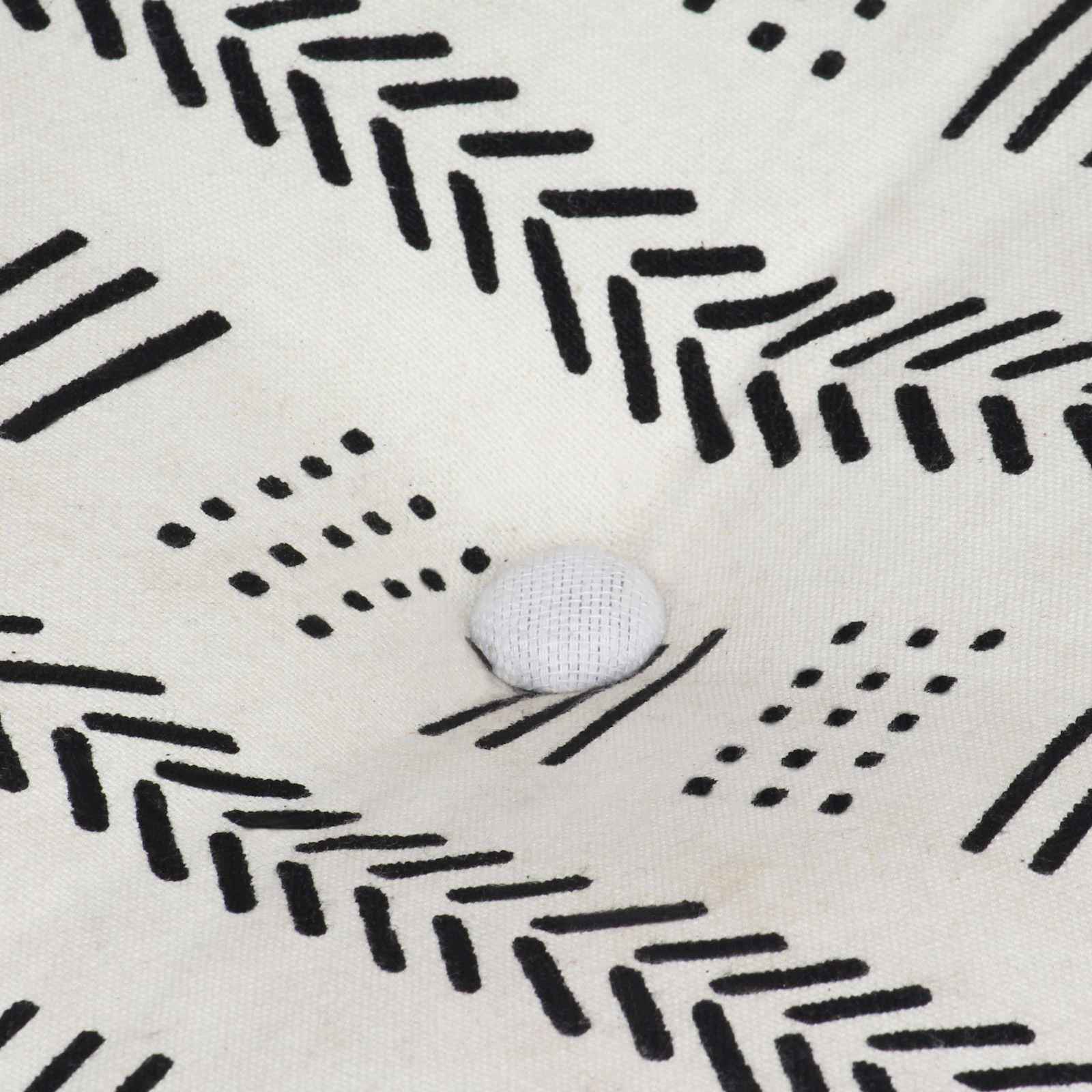 vidaXL Pouffes Geometrisch Grau und Weiß 40 x 40 x 40 cm Stoff