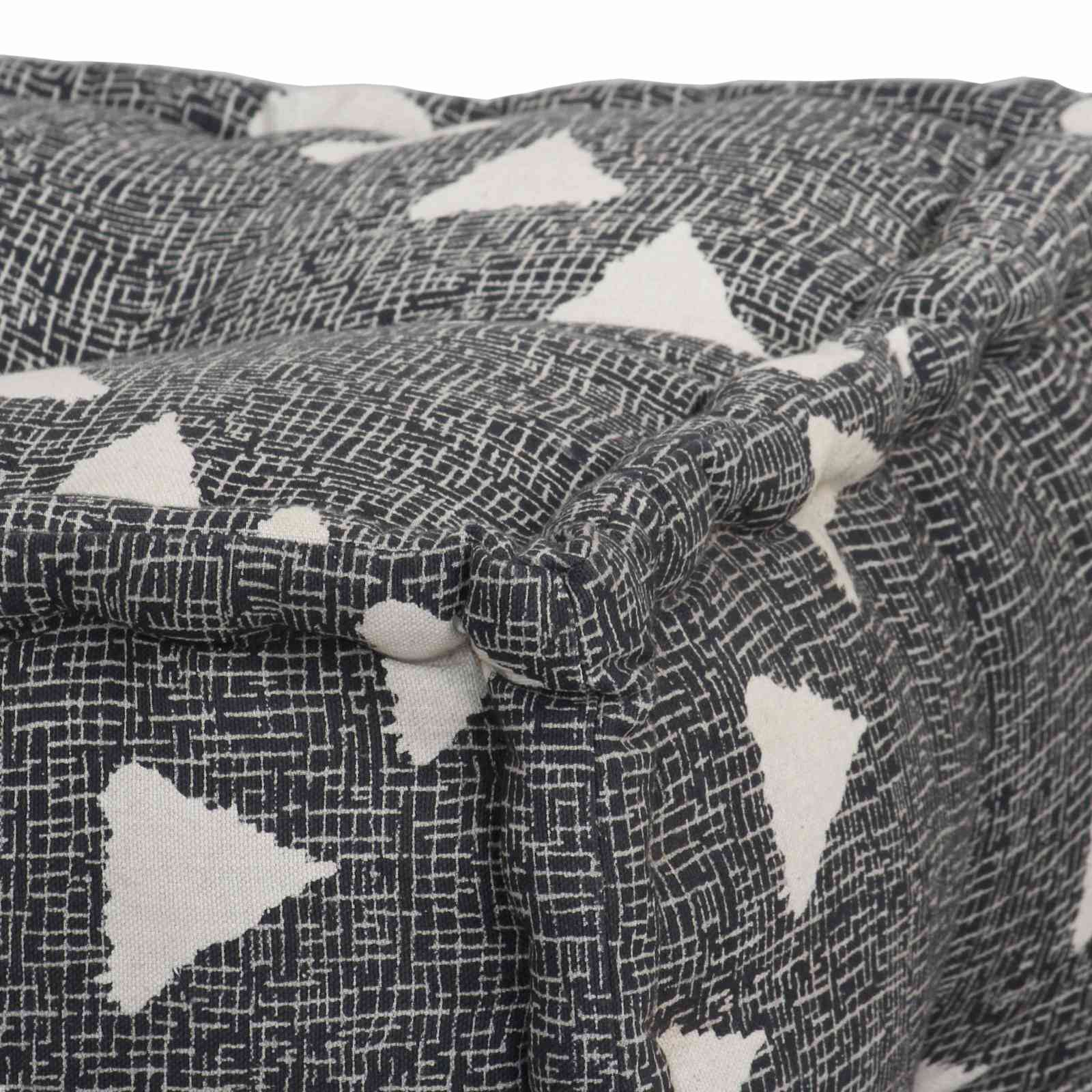 vidaXL Pouffes Geometrisch Grau und Weiß 40 x 40 x 40 cm Stoff