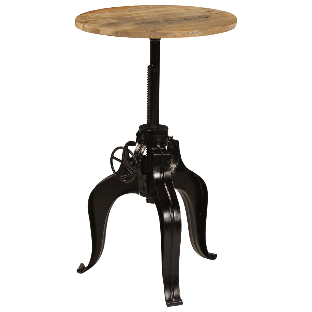 vidaXL Bartisch Massivholz Mango 60×(76-110) cm