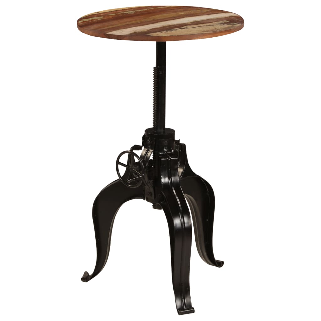 vidaXL Bartisch Altholz Massiv 60x(76-110) cm