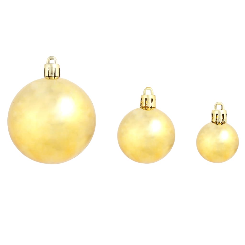 vidaXL 100-tlg. Weihnachtskugel-Set 3/4/6 cm Golden