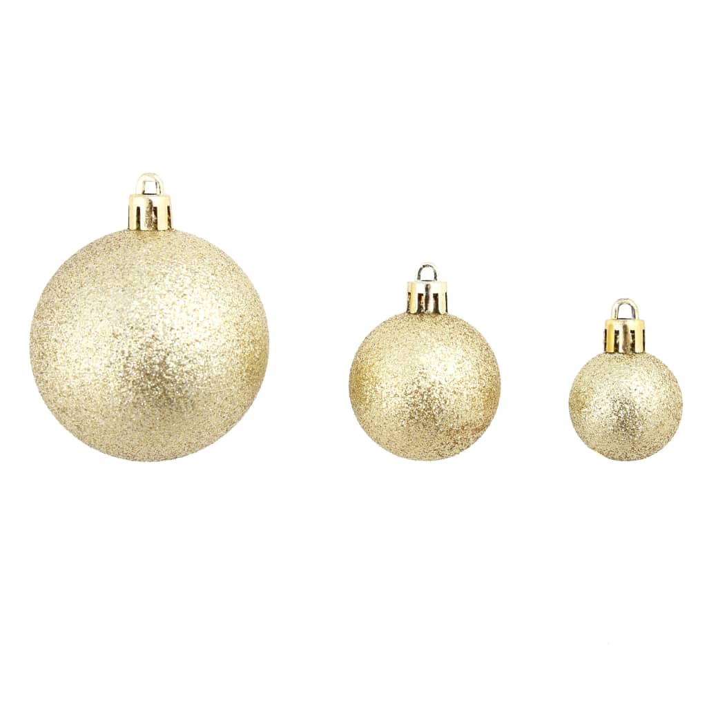 vidaXL 100-tlg. Weihnachtskugel-Set 3/4/6 cm Golden