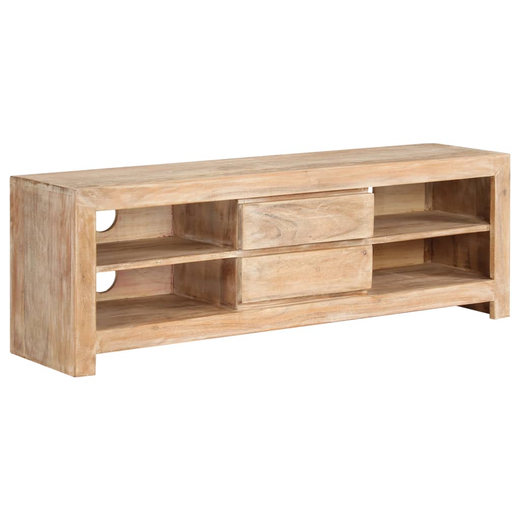 vidaXL TV-Schrank Akazienholz Massiv 120 x 30 x 40 cm Hellbraun