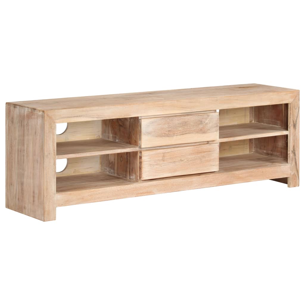 vidaXL TV-Schrank Akazienholz Massiv 120 x 30 x 40 cm Hellbraun