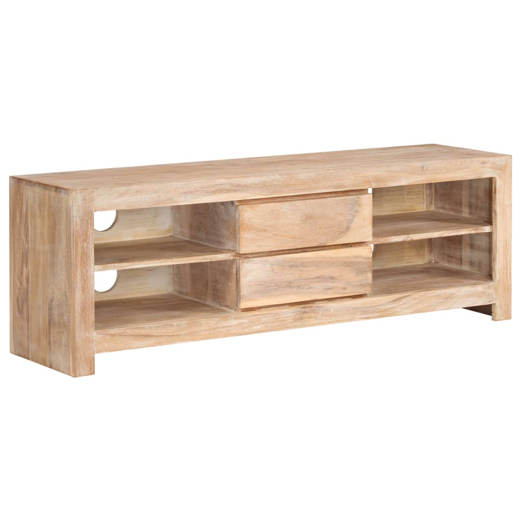 vidaXL TV-Schrank Akazienholz Massiv 120 x 30 x 40 cm Hellbraun