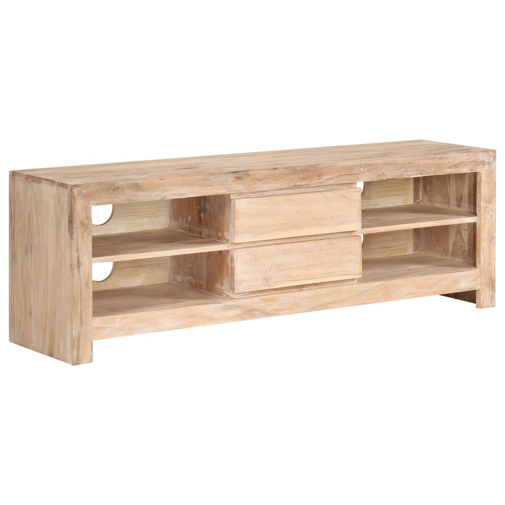 vidaXL TV-Schrank Akazienholz Massiv 120 x 30 x 40 cm Hellbraun
