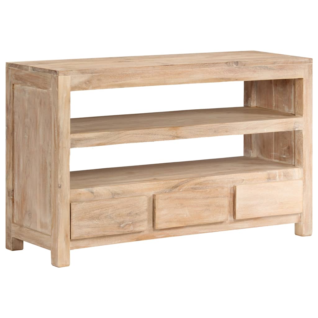vidaXL TV-Schrank Massivholz Akazie 90x30x55 cm Hellbraun