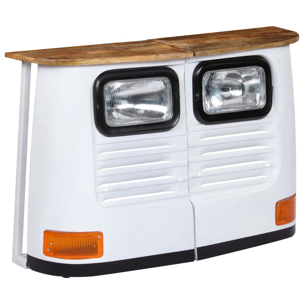 vidaXL LKW-Sideboard Massivholz Mango Weiß