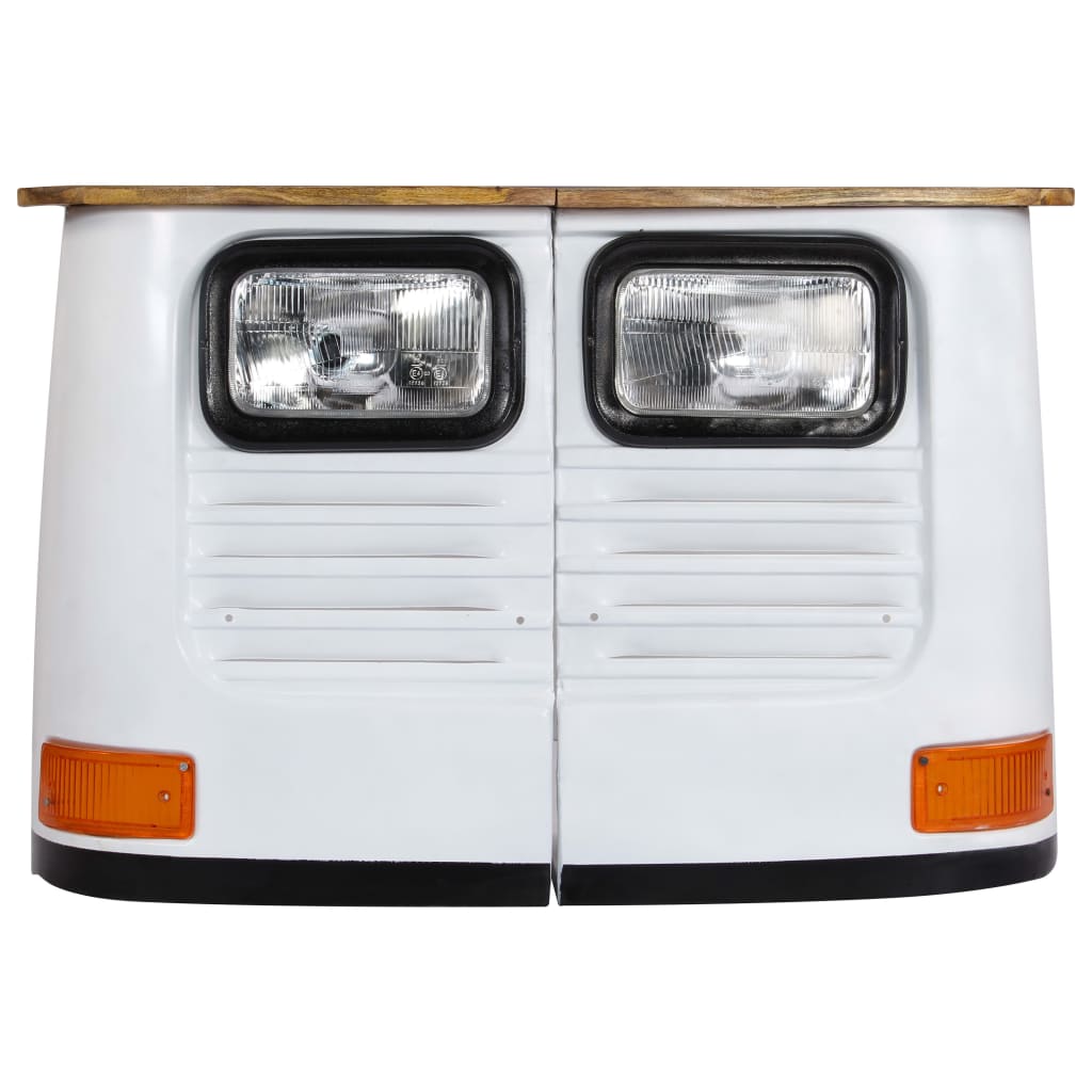 vidaXL LKW-Sideboard Massivholz Mango Weiß