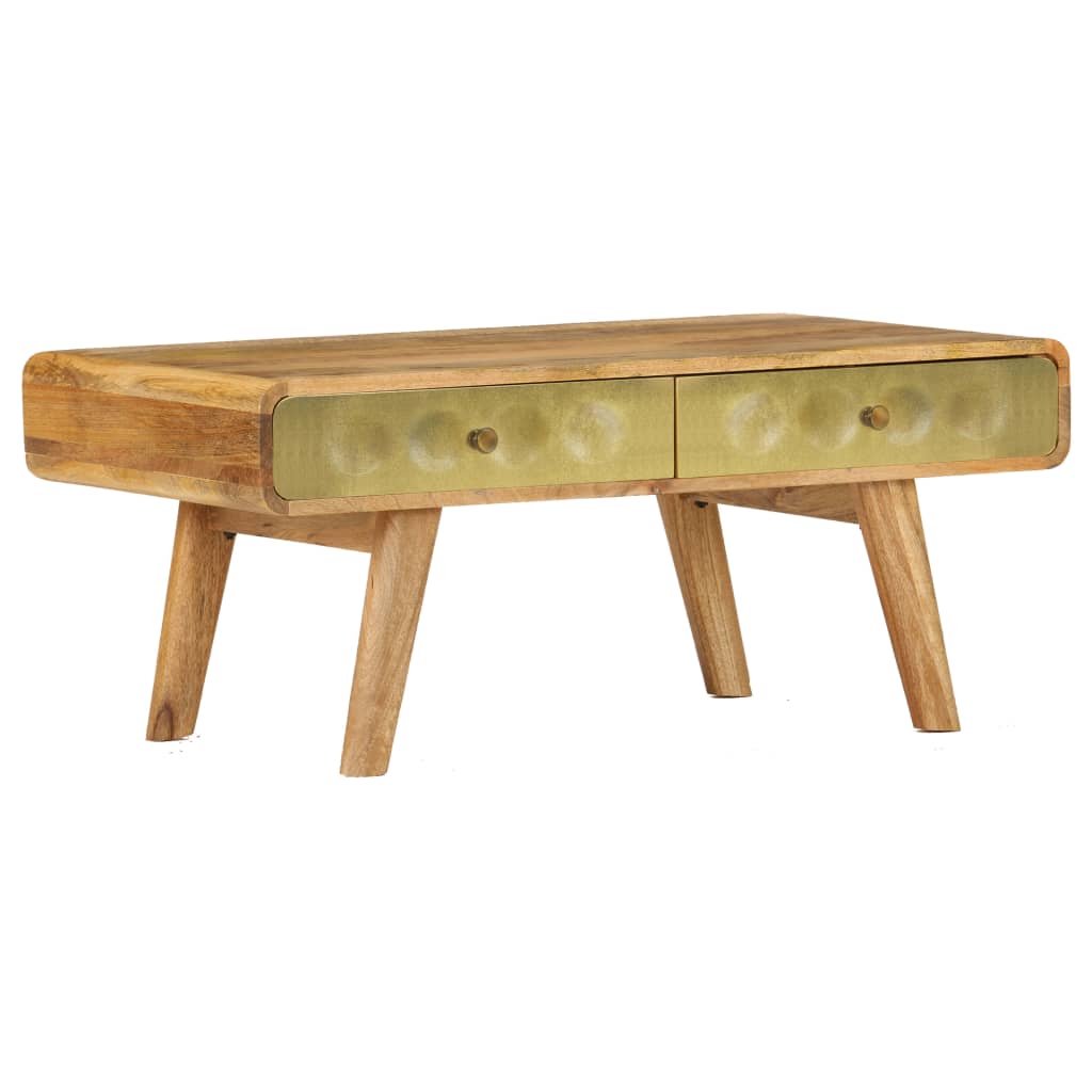vidaXL Couchtisch Massivholz Mango 90x50x40 cm