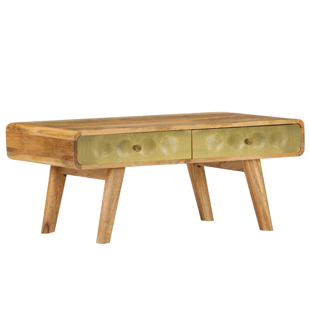 vidaXL Couchtisch Massivholz Mango 90x50x40 cm