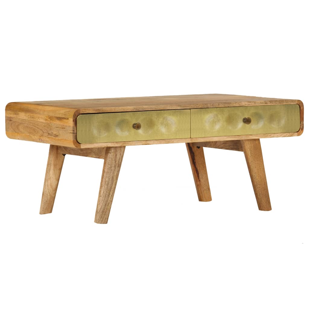 vidaXL Couchtisch Massivholz Mango 90x50x40 cm