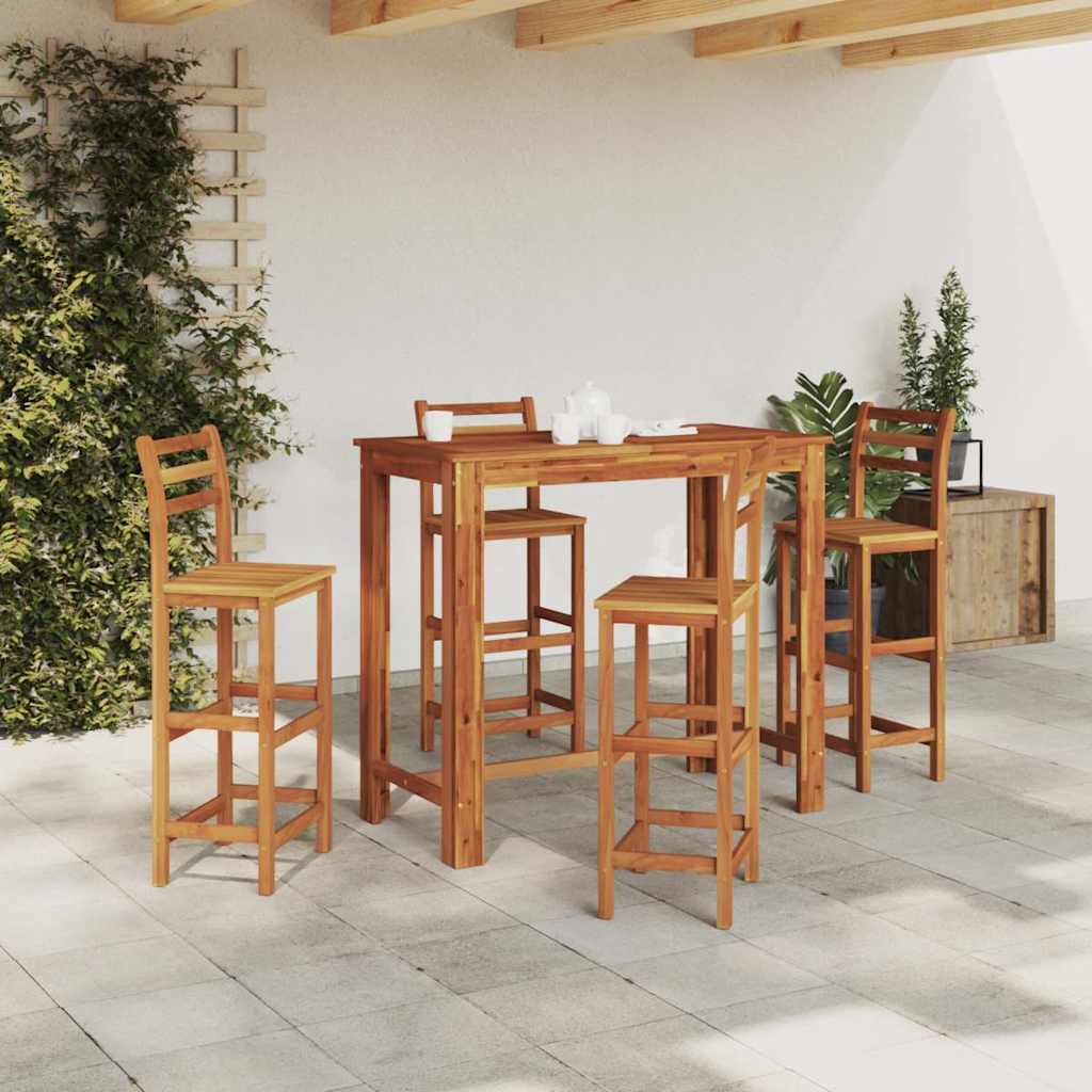 vidaXL Bartisch Massivholz Akazie 120x60x105 cm