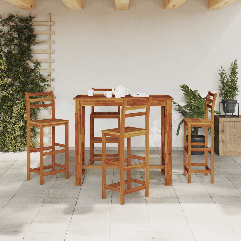 vidaXL Bartisch Massivholz Akazie 120x60x105 cm