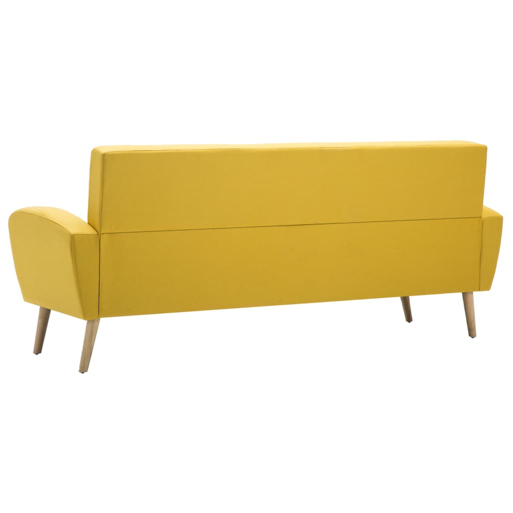 vidaXL Sofa 3-Sitzer Stoff Gelb