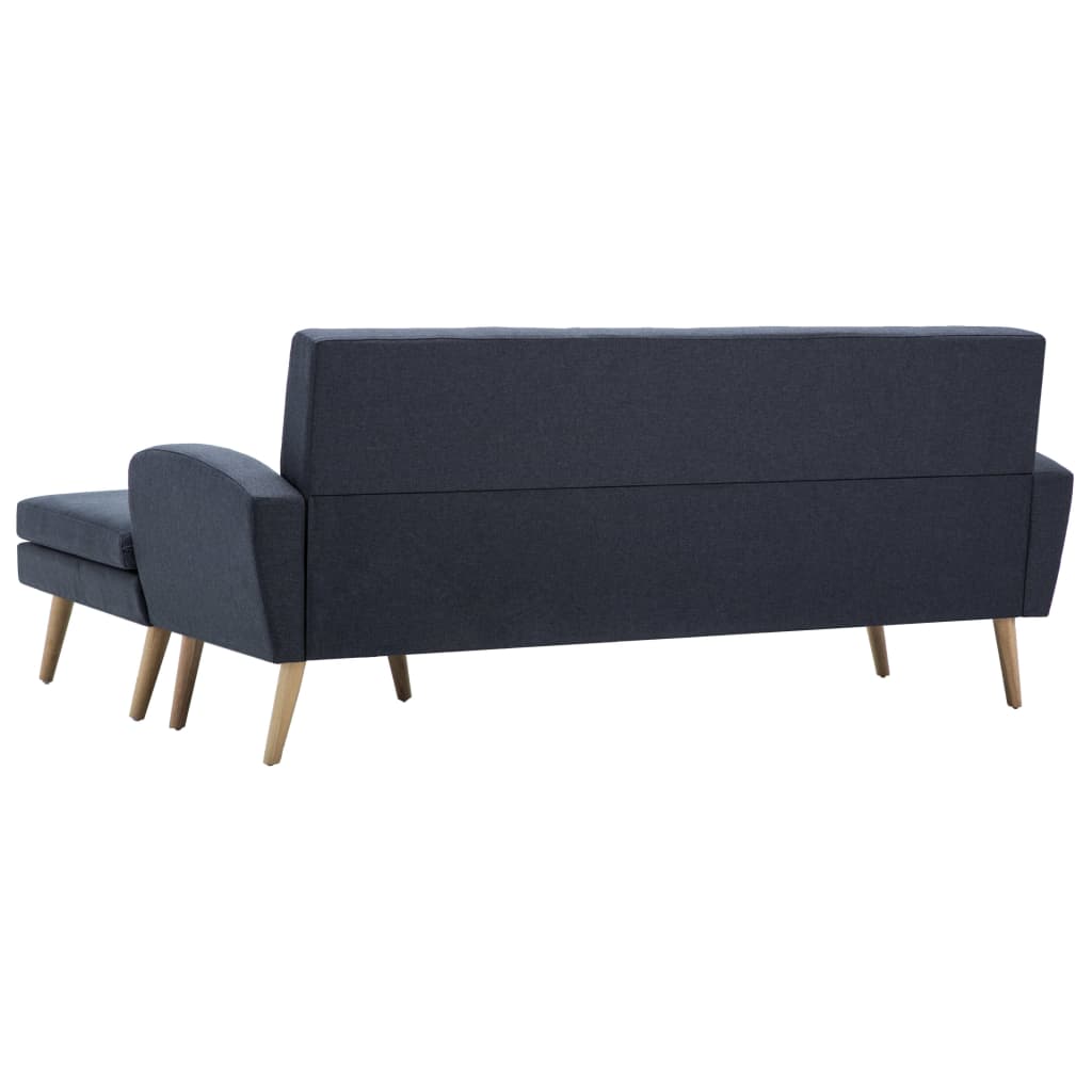 vidaXL Sofa in L-Form Stoffbezug 186 x 136 x 79 cm Dunkelgrau