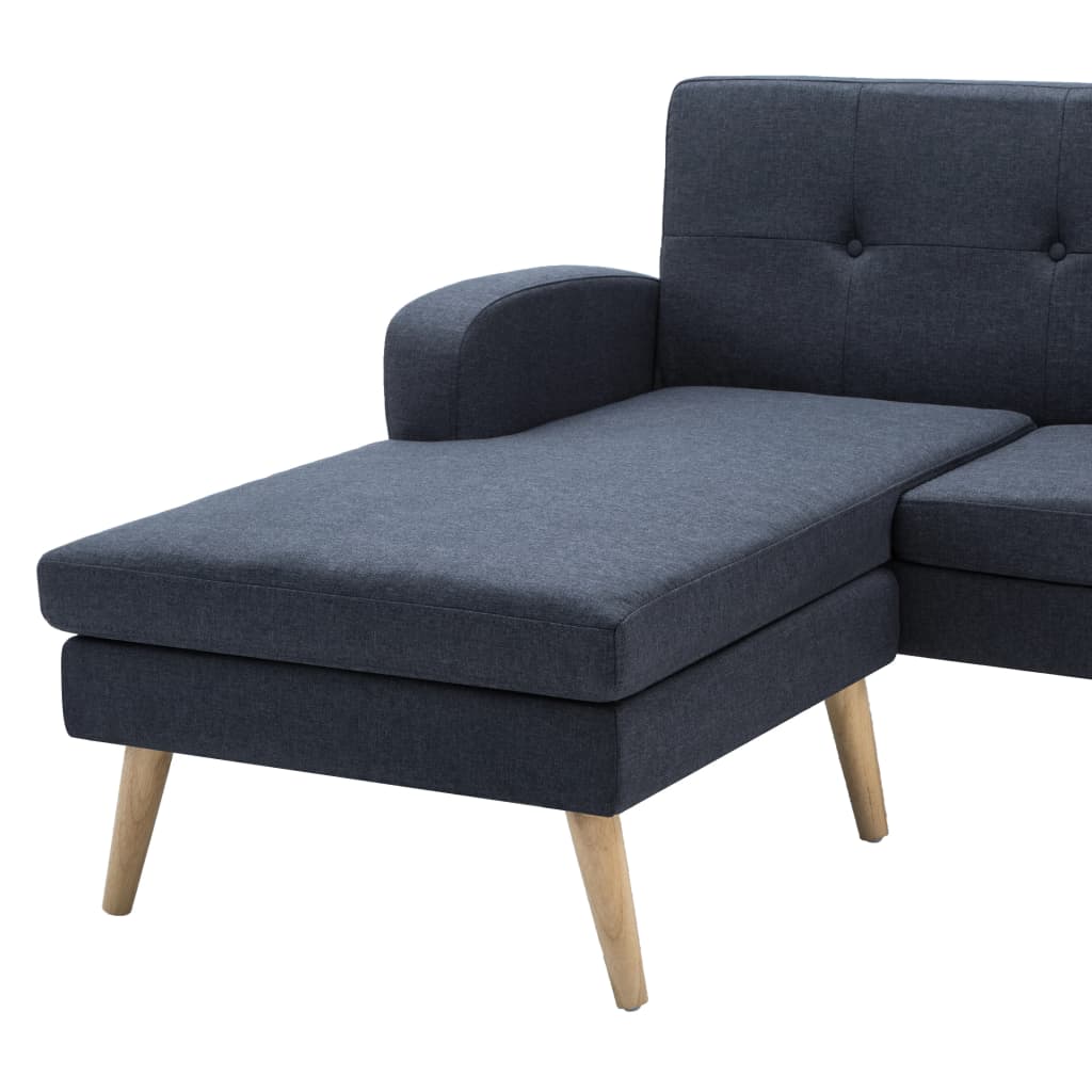 vidaXL Sofa in L-Form Stoffbezug 186 x 136 x 79 cm Dunkelgrau