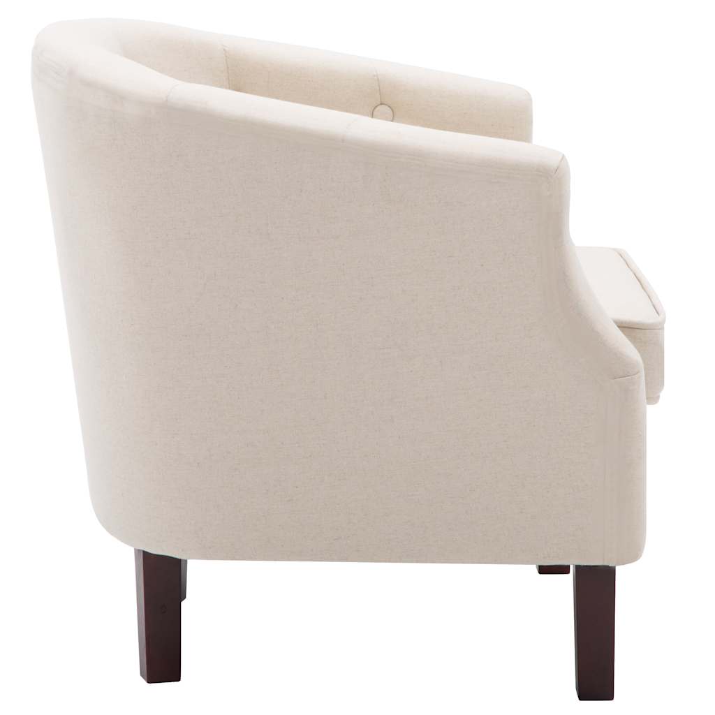 vidaXL Sessel Beige Stoff