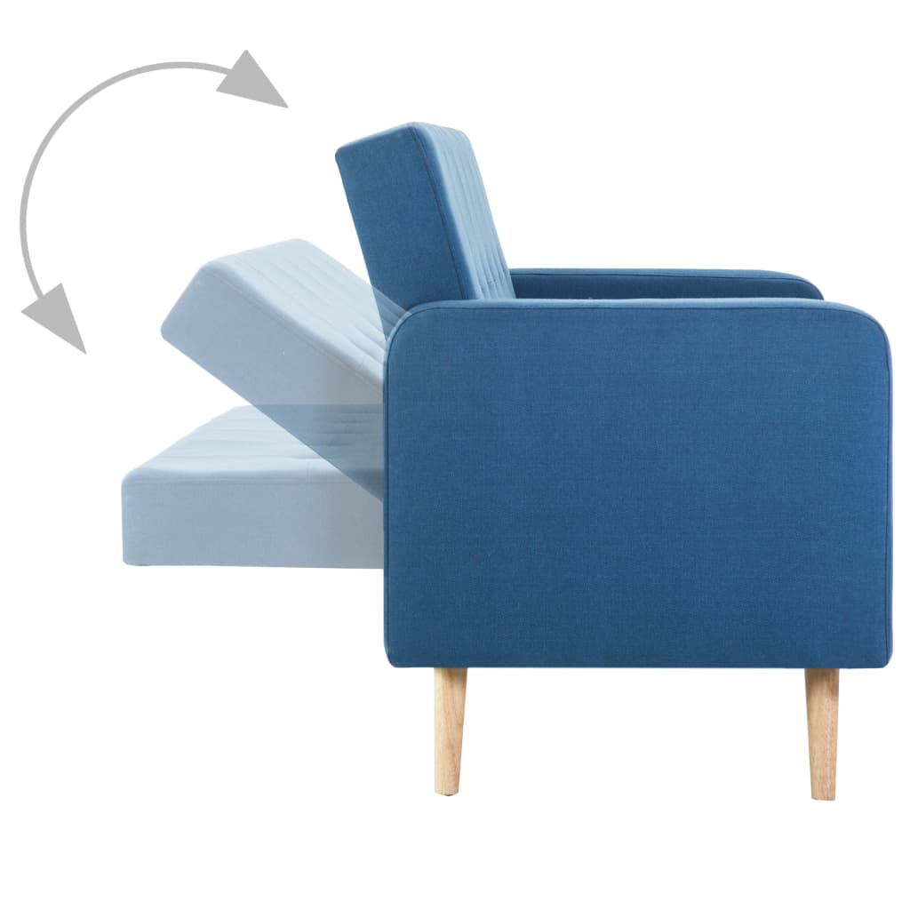 vidaXL Sofa Stoff Blau