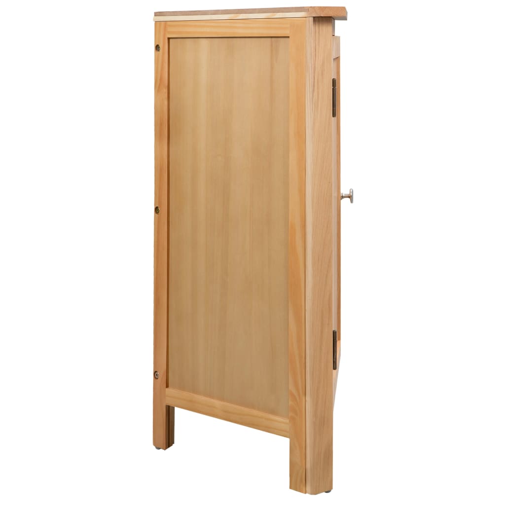 vidaXL Eckschrank 59x45x80 cm Massivholz Eiche