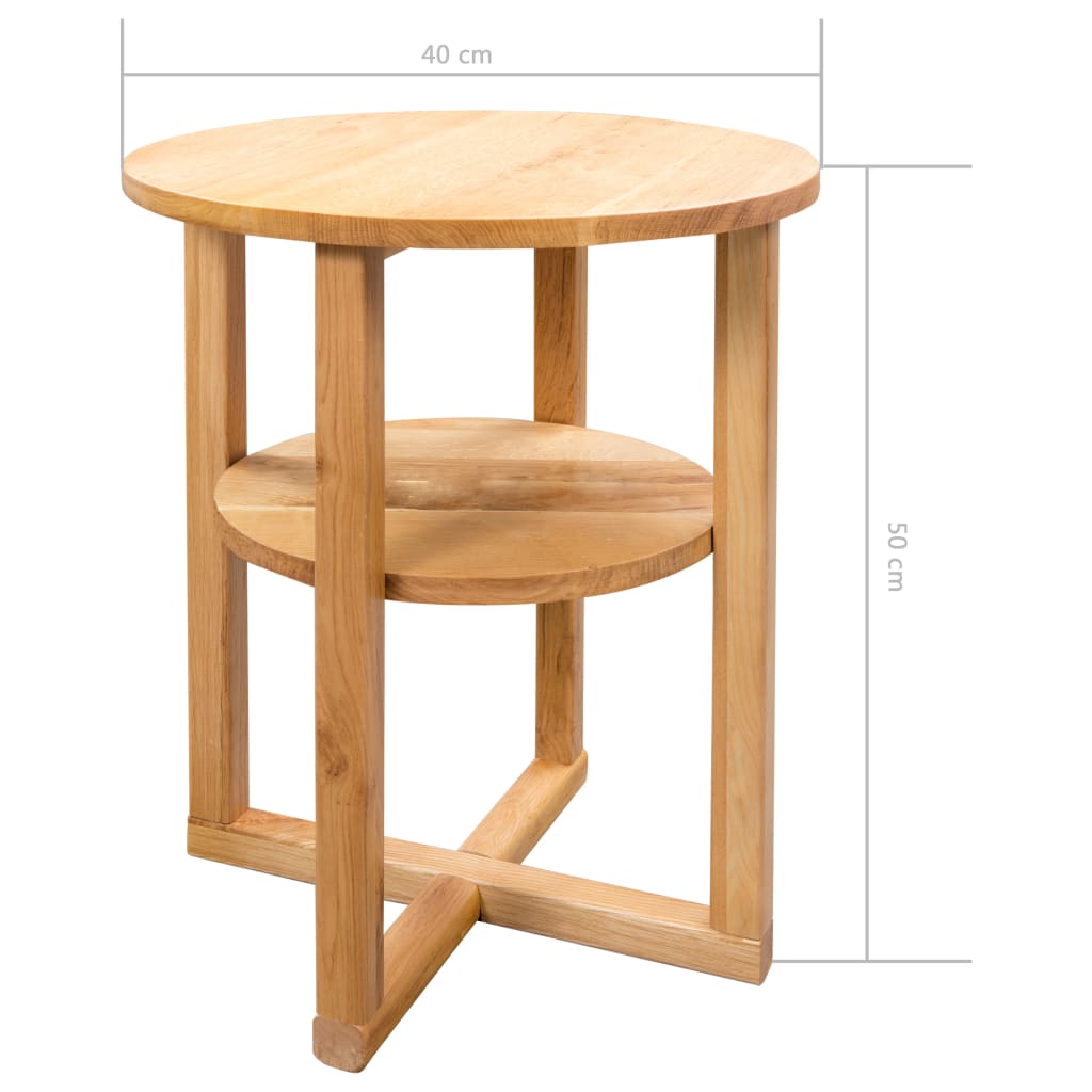 vidaXL Beistelltisch 40×50 cm Massivholz Eiche
