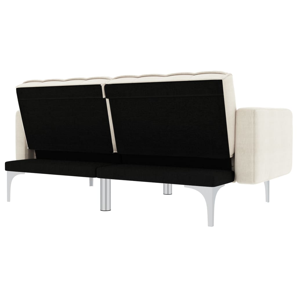 vidaXL Schlafsofa Creme Stoff
