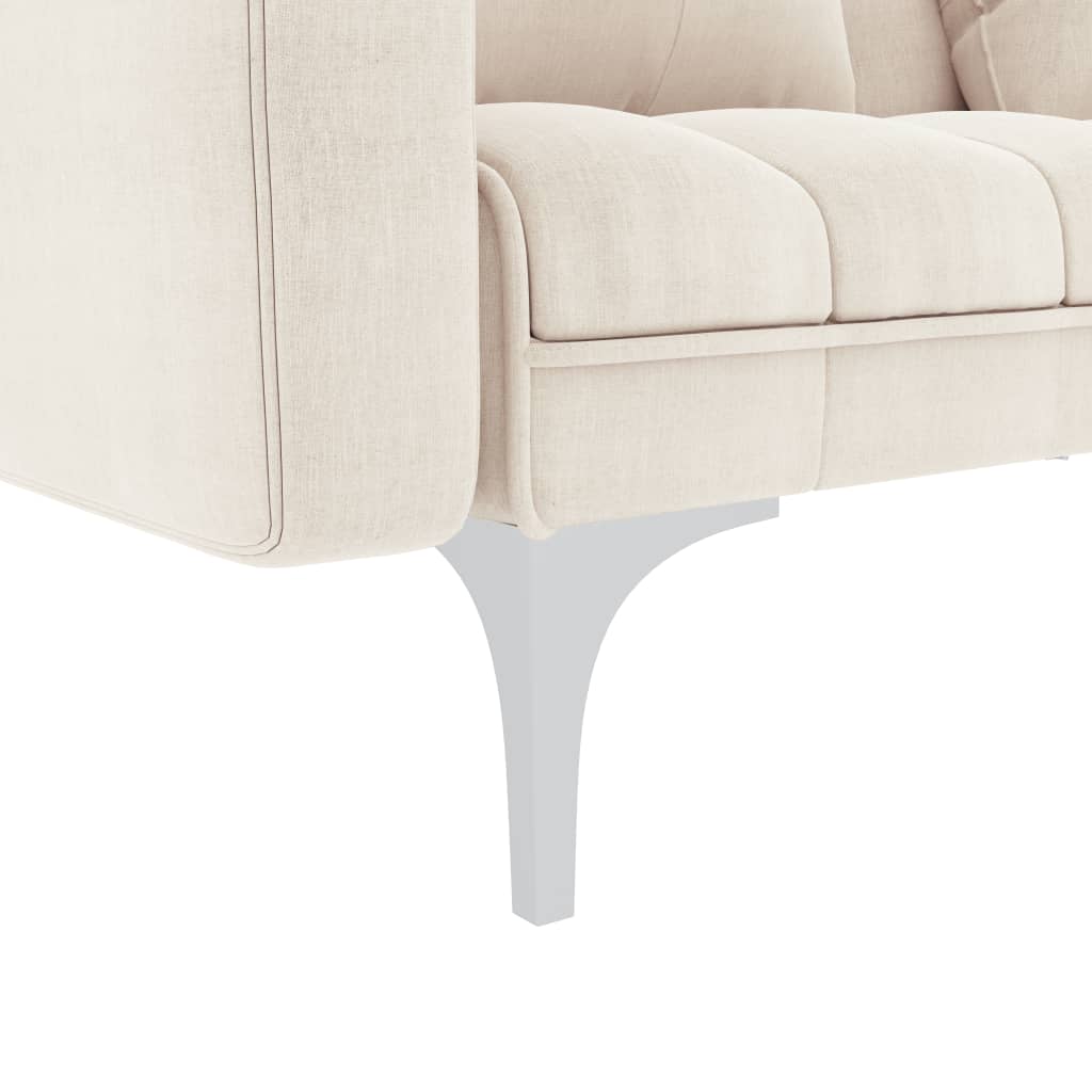 vidaXL Schlafsofa Creme Stoff