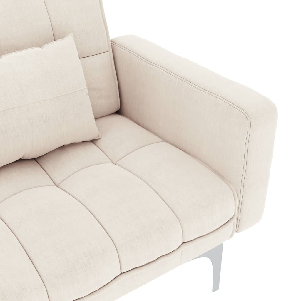 vidaXL Schlafsofa Creme Stoff