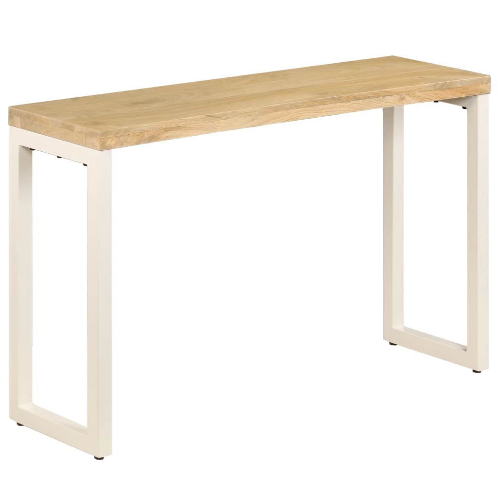 vidaXL Konsolentisch 120x35x76 cm Stahl und Massivholz Mango