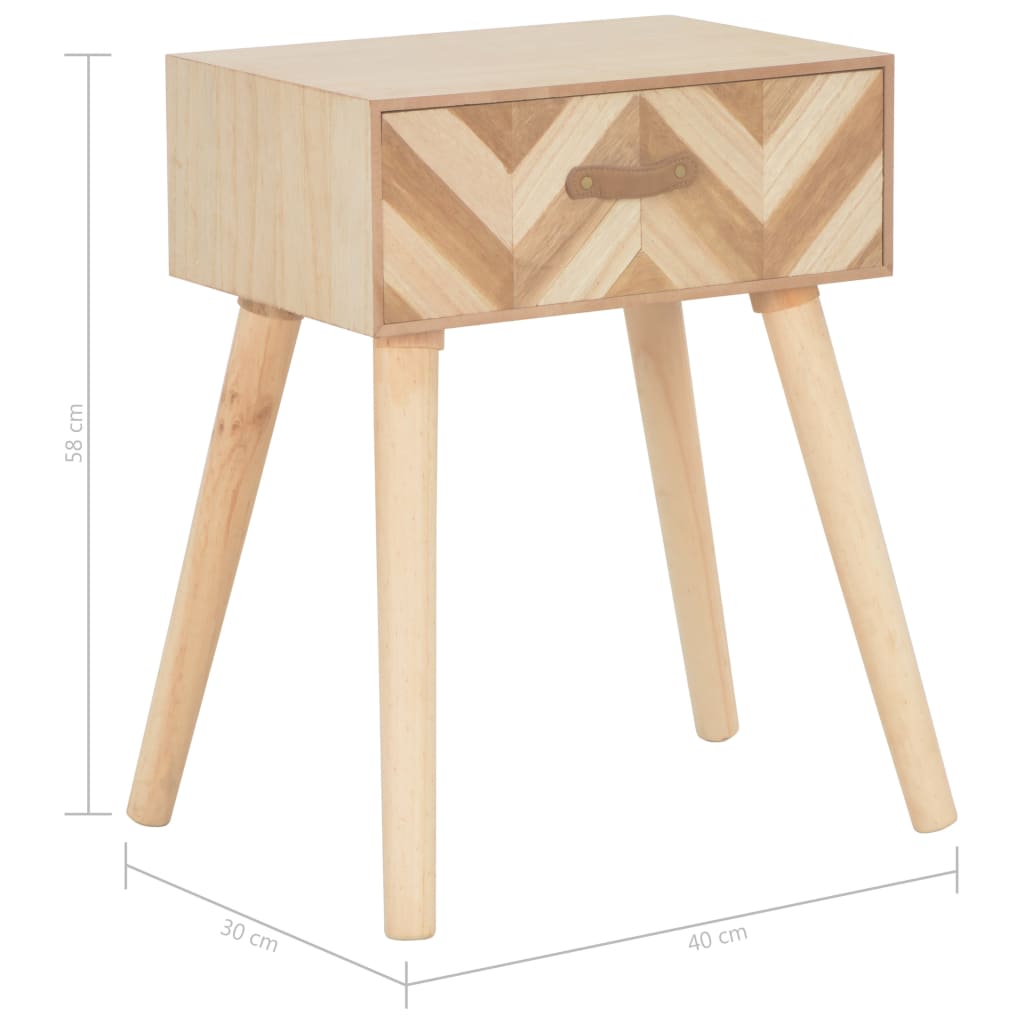vidaXL Nachttisch mit Schublade 44×30×58 cm Massivholz