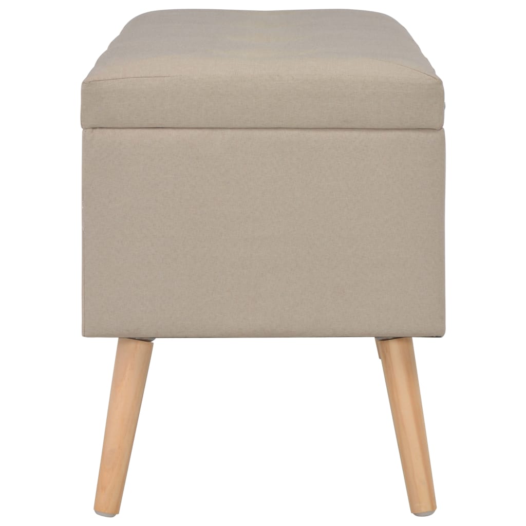 vidaXL Hocker mit Stauraum 3 Stk. Beige Stoff