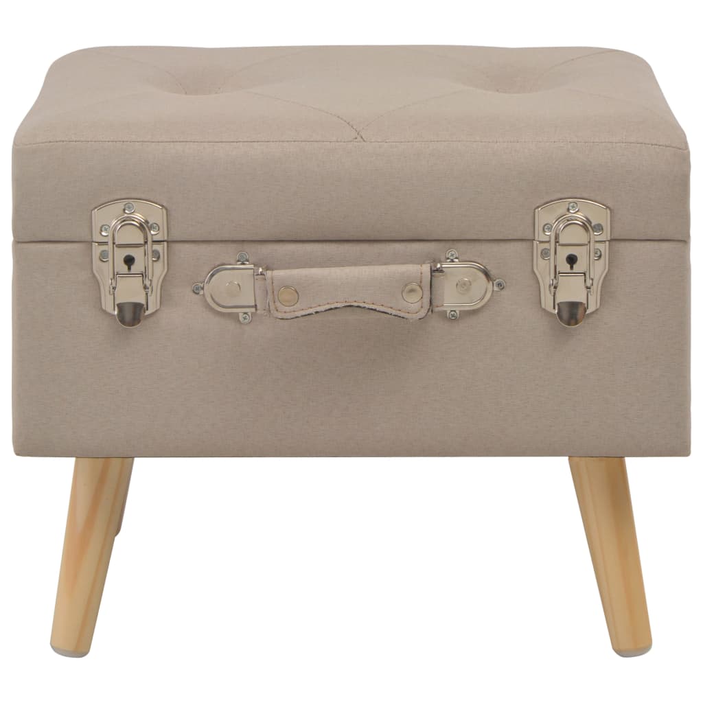 vidaXL Hocker mit Stauraum 3 Stk. Beige Stoff