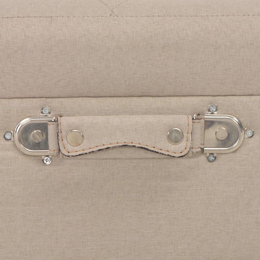 vidaXL Hocker mit Stauraum 3 Stk. Beige Stoff