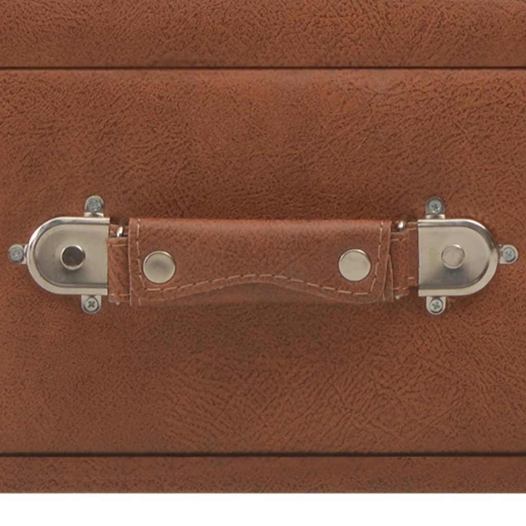 vidaXL Couchtisch Braun 80x40x46 cm Kunstleder