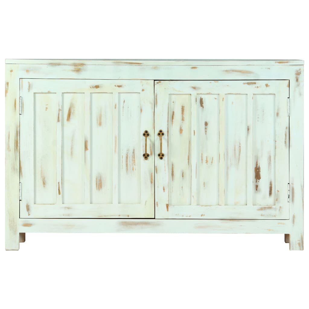 vidaXL Sideboard Hellblau 110x35x70 cm Massivholz Mango