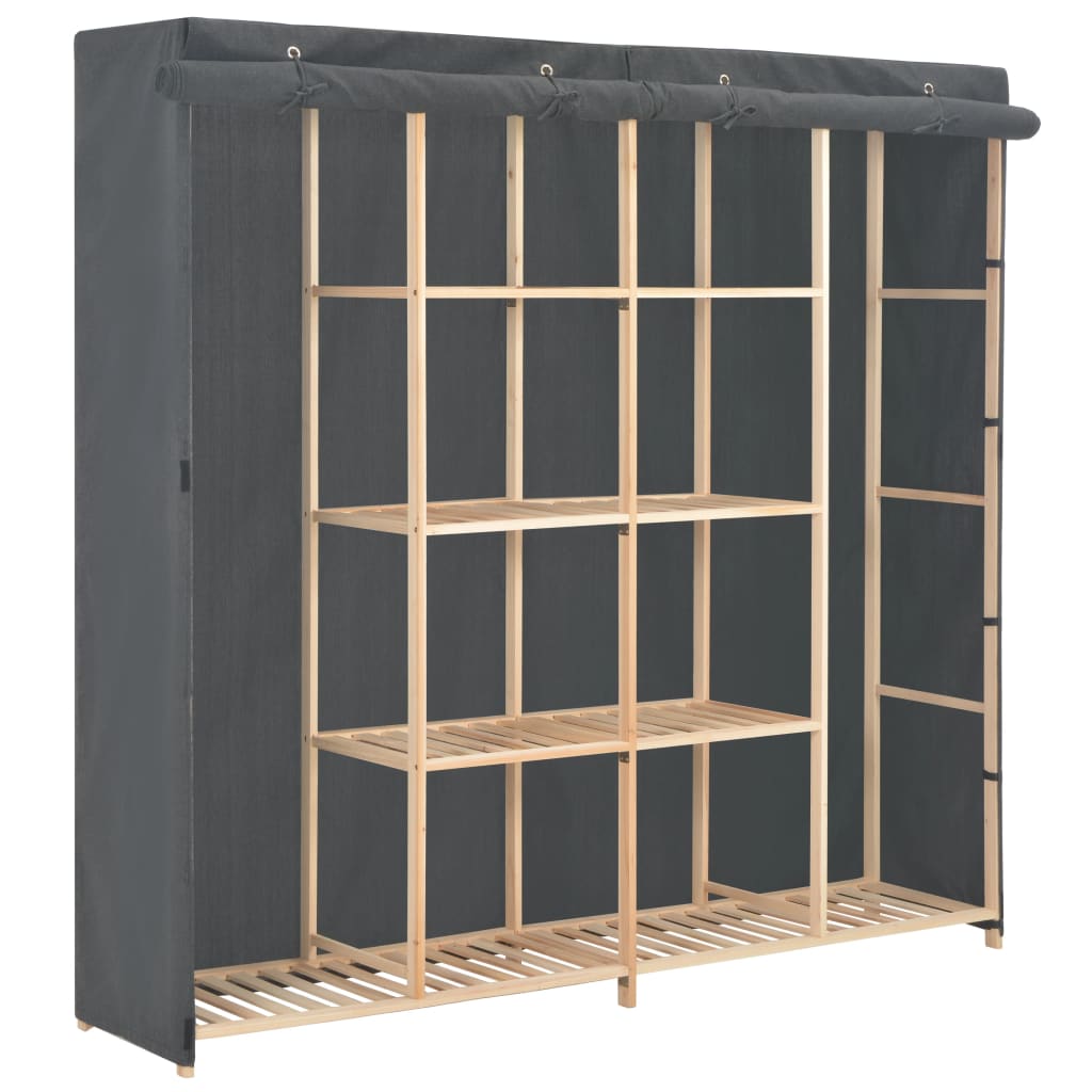 vidaXL Kleiderschrank Weiß 173 x 40 x 170 cm Stoff