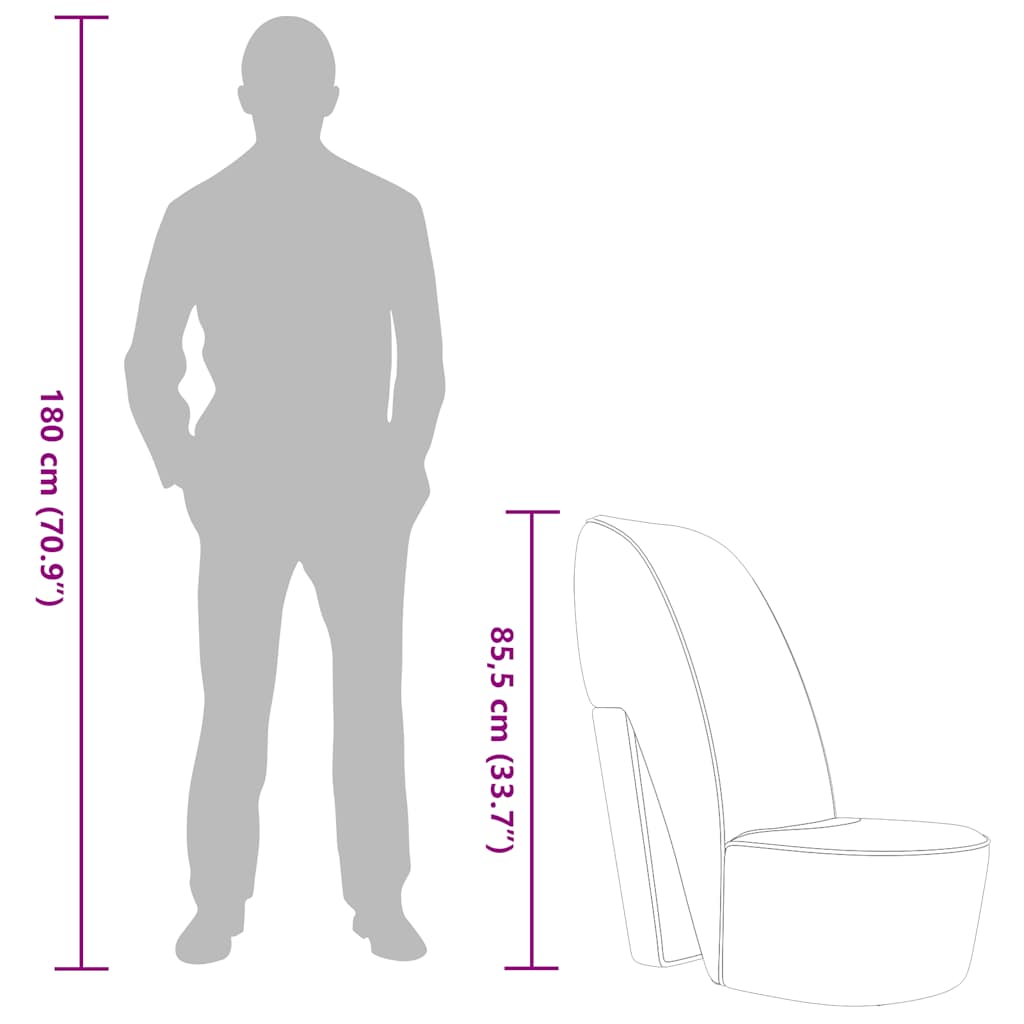 vidaXL Stuhl in Stöckelschuh-Form Rot Samt