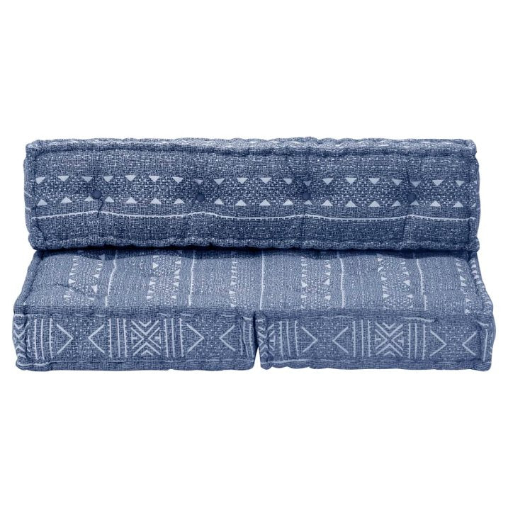 vidaXL 2-Sitzer Modularer Pouf Patchwork Stoff