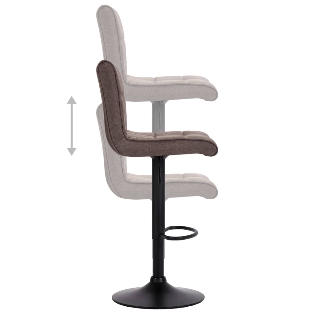 vidaXL Barhocker 2 Stk. Taupe Stoff