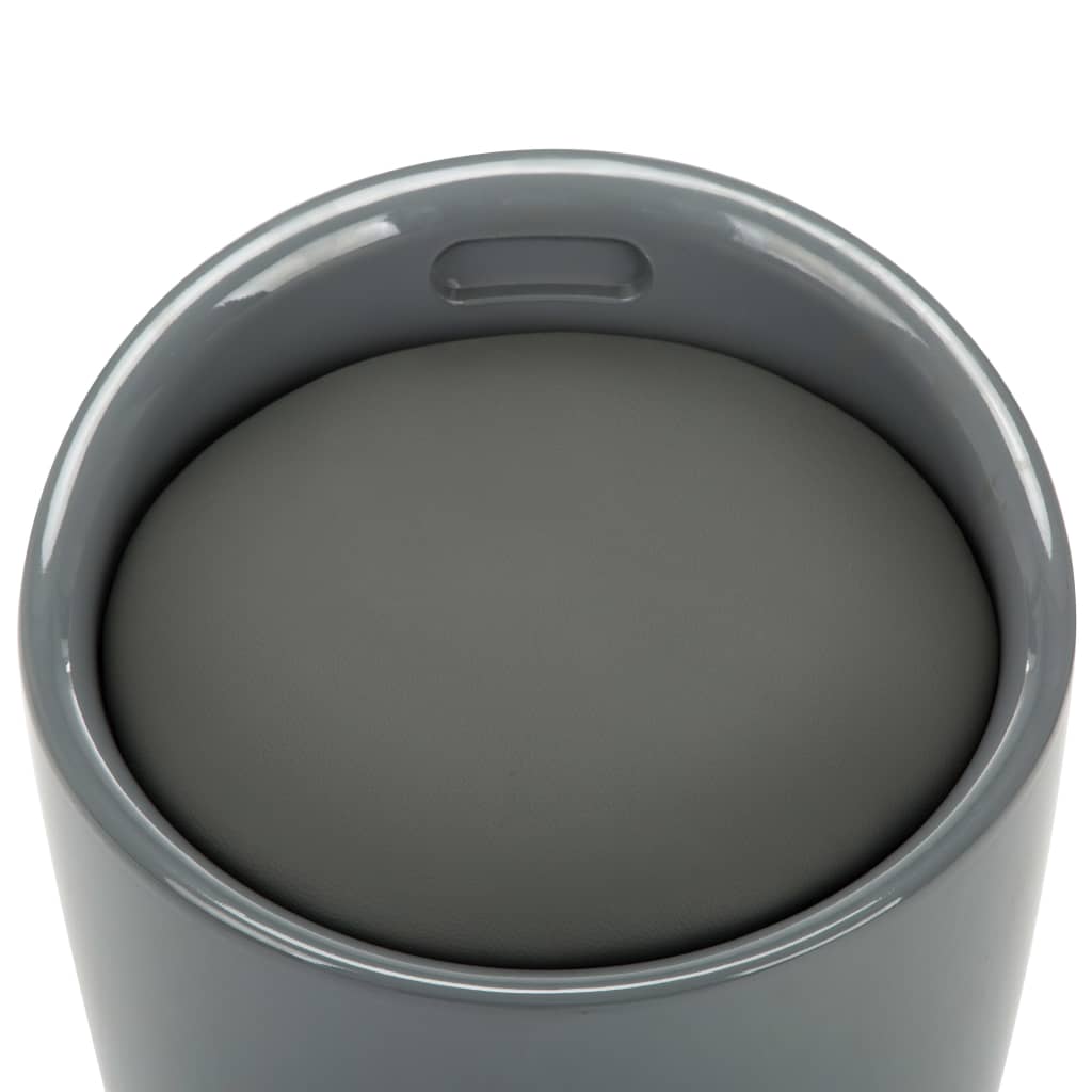 vidaXL Hocker mit Stauraum Grau Kunstleder