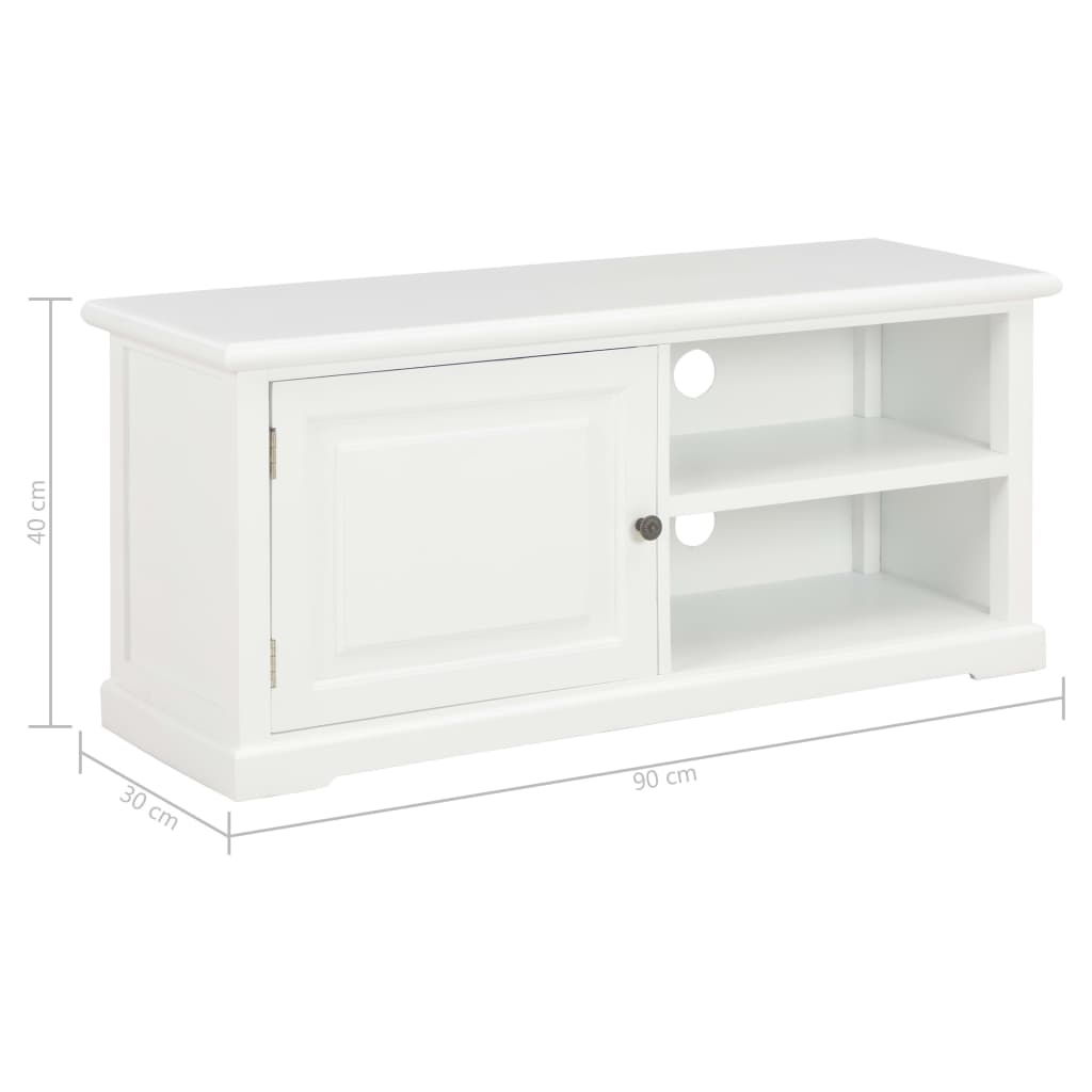 vidaXL TV-Schrank Weiß 90x30x40 cm Holz