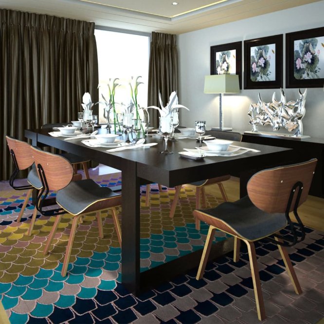 vidaXL Esszimmerstühle 2 Stk. Bugholz und Kunstleder